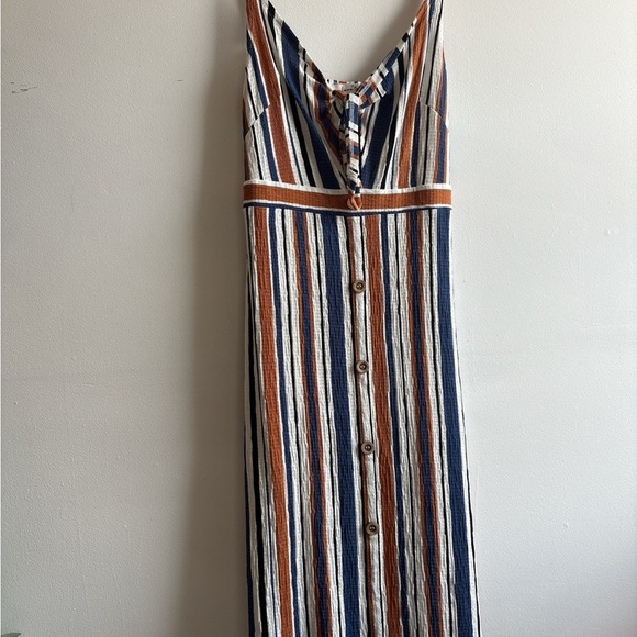 Love Tree Blue and White Maxi Sundress - Picture 1 of 4